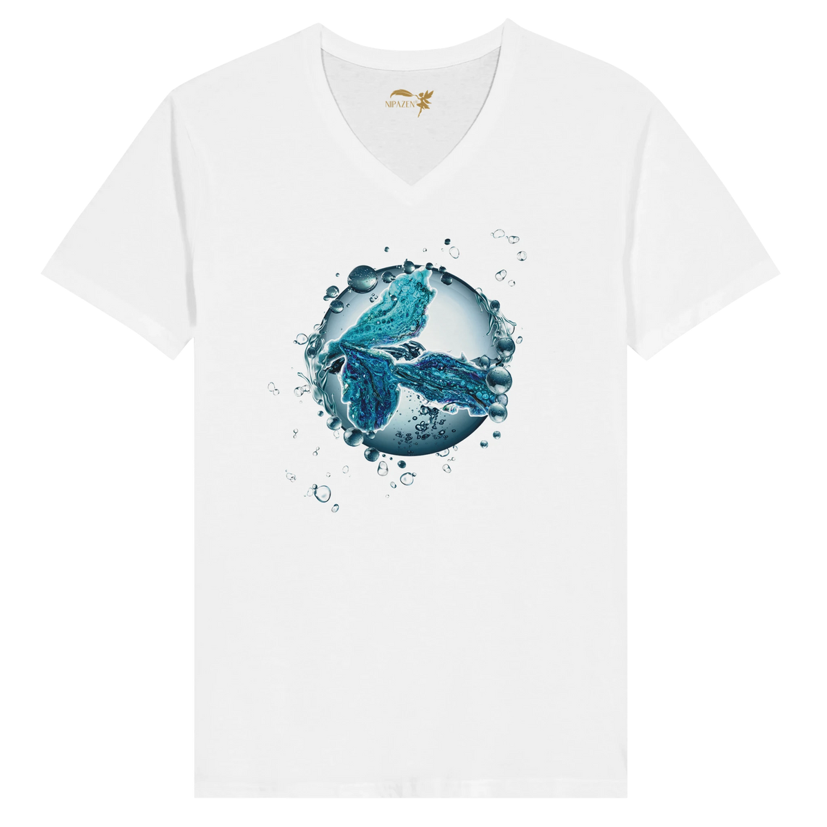 T-shirt_col_en_V_dauphin_blanc_-_Nipazen